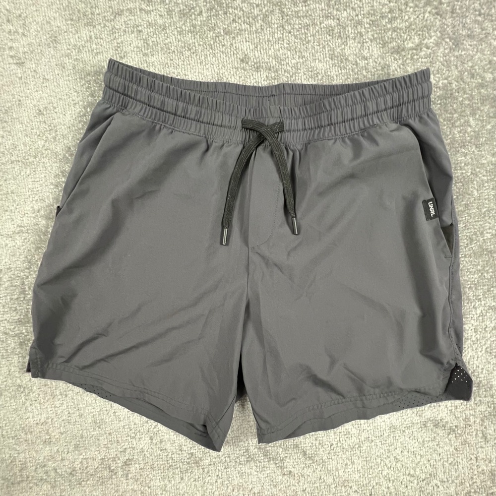 UNRL Mens Apex Shorts Charcoal Grey Athletic Training Gym Medium 250718XDS05